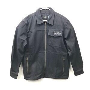 Cookies SF Men's Size L Black Canvas Full Zip Jacket Embroidered Logo